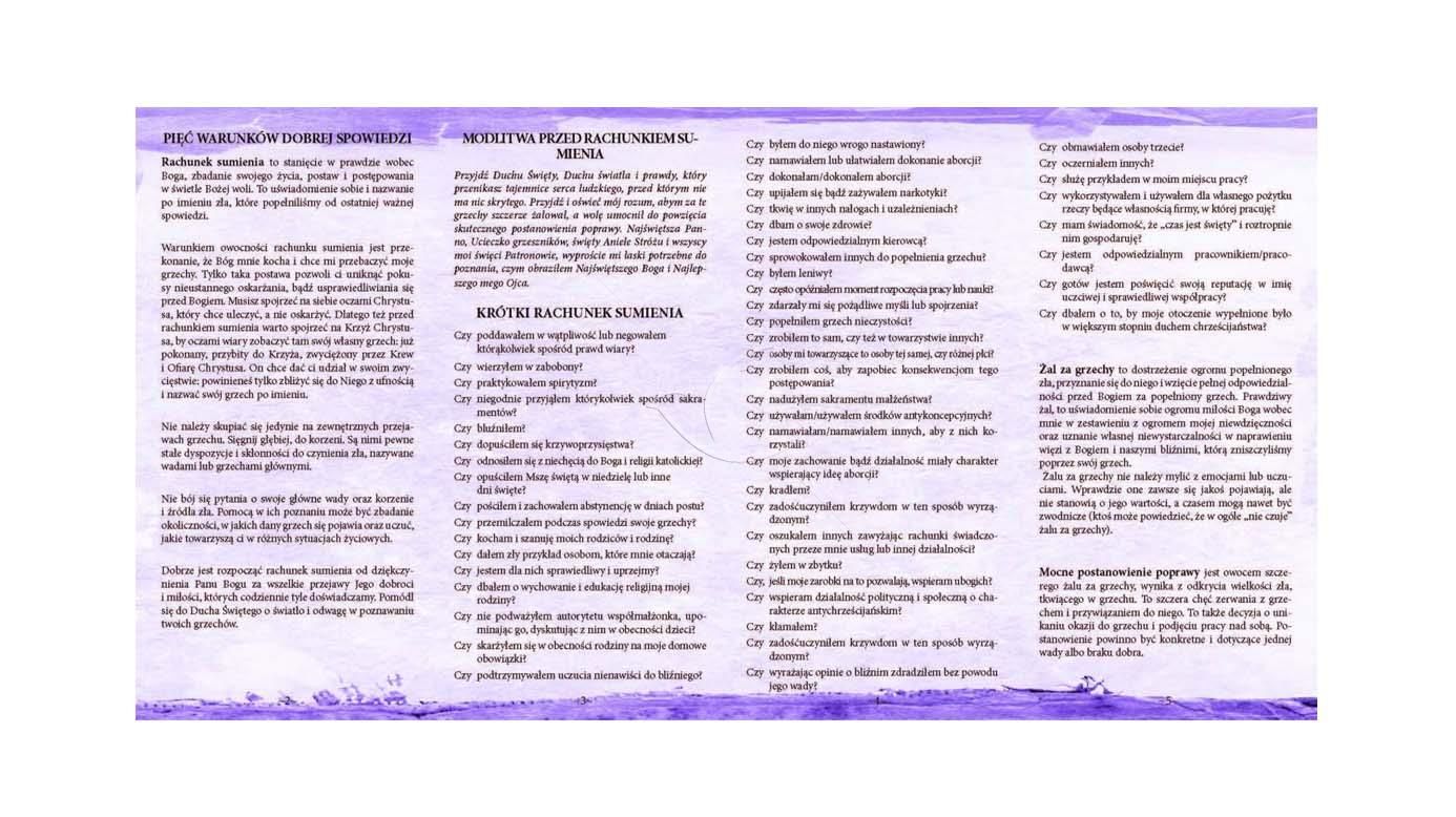 Folder składany Przebieg Spowiedzi Świętej - zdjęcie 2 - Folder składany Przebieg Spowiedzi Świętej