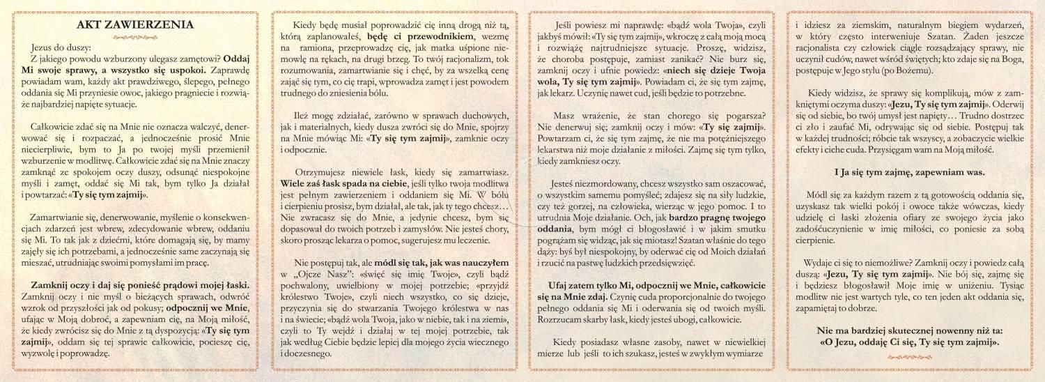 Folder składany 15x10 cm Jezu Ty się tym zajmij - zdjęcie 2 - Folder składany 15x10 cm Jezu Ty się tym zajmij