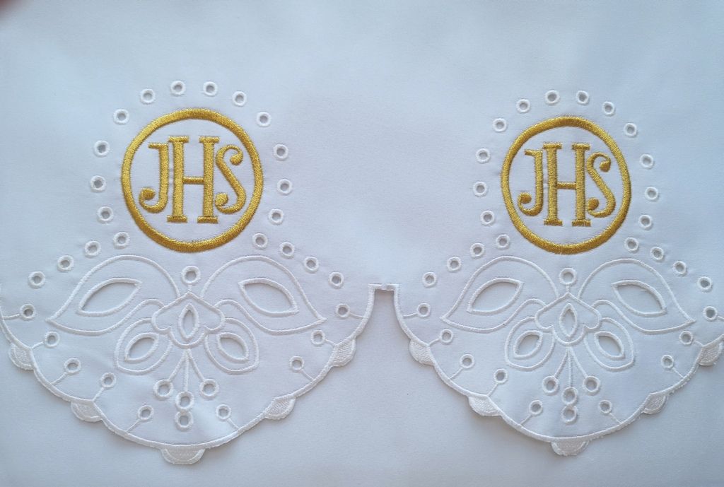 Obrus ołtarzowy haftowany - wzór eucharystyczny (178)