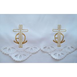 Obrus ołtarzowy haftowany - wzór eucharystyczny (180) - OBRUSY OŁTARZOWE - Nowość