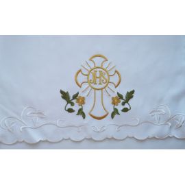 Obrus ołtarzowy haftowany - wzór eucharystyczny (183) - OBRUSY OŁTARZOWE - Nowość