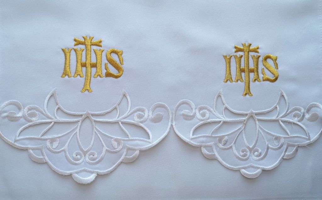 Obrus ołtarzowy haftowany - wzór eucharystyczny (187)