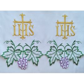 Obrus ołtarzowy haftowany - wzór eucharystyczny (189) - OBRUSY OŁTARZOWE - Nowość