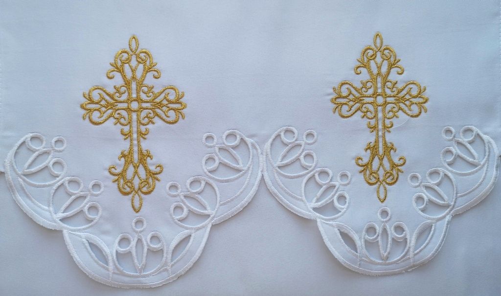 Obrus ołtarzowy haftowany - wzór eucharystyczny (190)