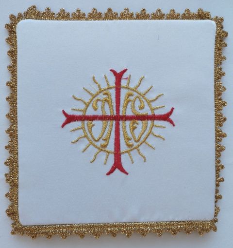 Palka haftowana IHS + czerwony krzyż (3)