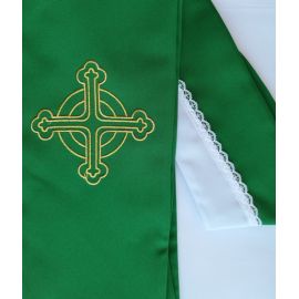 Stuła zielona Krzyż do koncelebry (10) - KONCELEBRA - Nowość