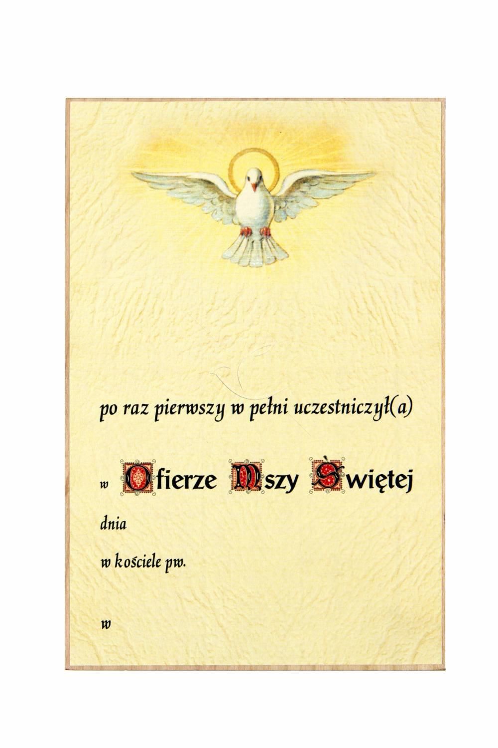 Pamiątka I Komunii Świętej - Ceramika drewniana - zdjęcie 2 - Pamiątka I Komunii Świętej - Ceramika drewniana