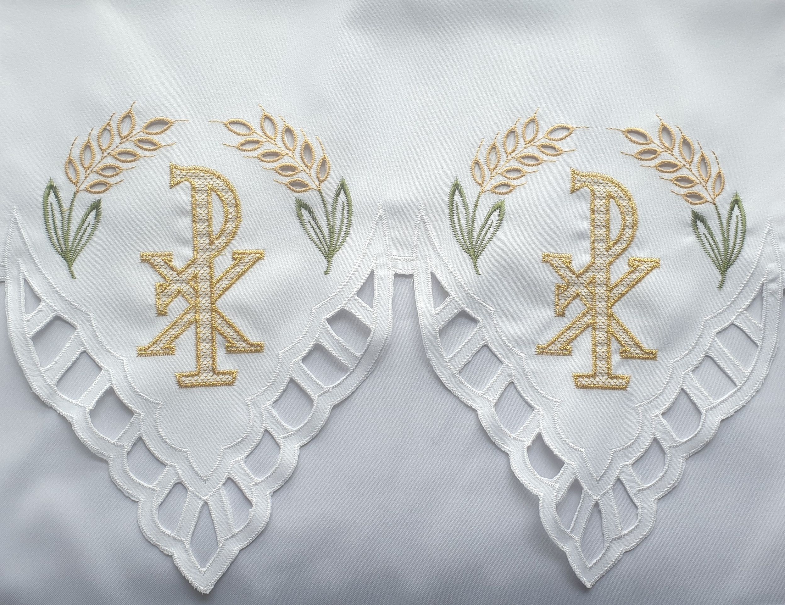 Obrus ołtarzowy haftowany - wzór eucharystyczny (149)