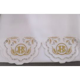 Obrus ołtarzowy haftowany - wzór eucharystyczny (122) - OBRUSY OŁTARZOWE - Nowość