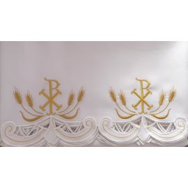Obrus ołtarzowy haftowany - wzór eucharystyczny (101) - OBRUSY OŁTARZOWE - Nowość