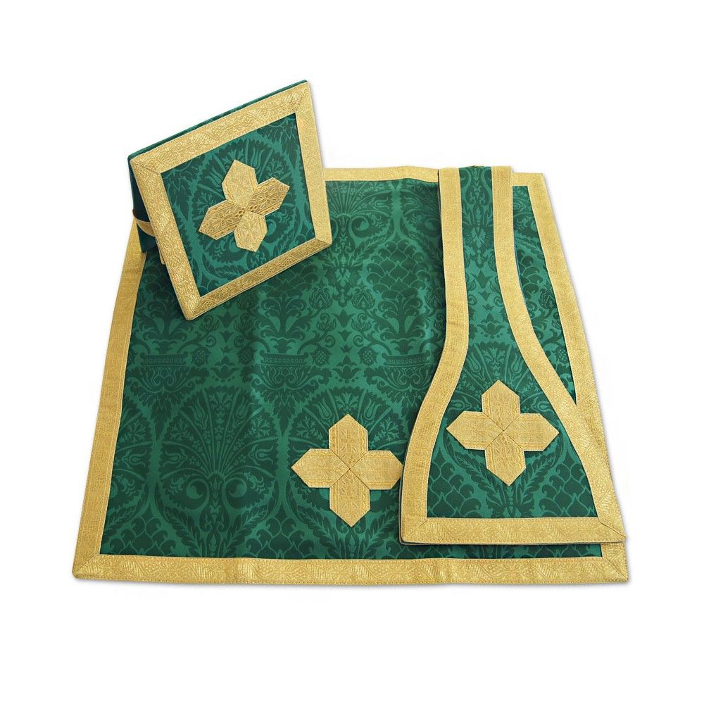 Ornat Rzymski z Manipularzem, Bursą i Welonem na kielich (10) - zdjęcie 3 - Ornat Rzymski z Manipularzem, Bursą i Welonem na kielich (10)