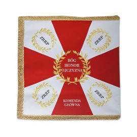 Sztandar haftowany  "Bóg, honor, ojczyzna" - CHORĄGWIE, SZTANDARY - Nowość