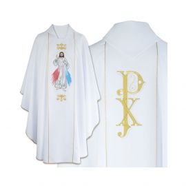 Ornat haftowany Jezus Miłosierny (05) - Ornaty z Jezusem - Nowość