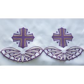 Obrus ołtarzowy haftowany - wzór eucharystyczny (76F) - OBRUSY OŁTARZOWE - Nowość