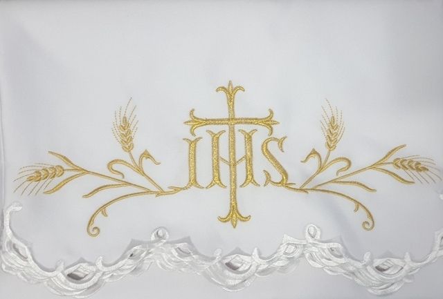 Obrus ołtarzowy haftowany - wzór eucharystyczny (94)