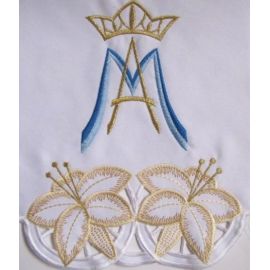 Obrus Maryjny haftowany (82) - OBRUSY OŁTARZOWE - Nowość