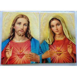 Dwa obrazy Serce Jezusa oraz Serce Maryi - komplet - OBRAZY RELIGIJNE - Nowość