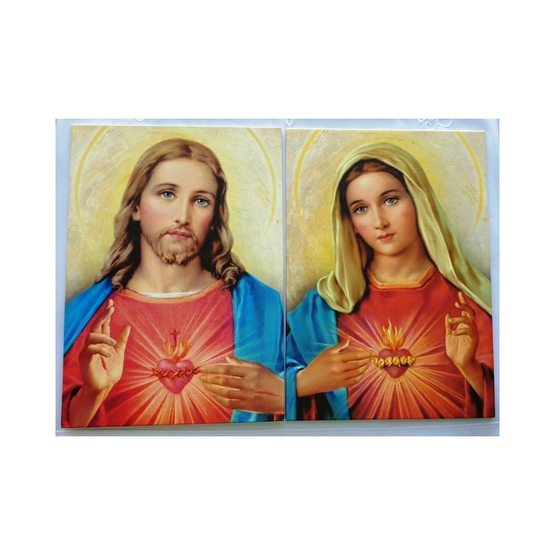 Dwa obrazy Serce Jezusa oraz Serce Maryi - komplet - Dwa obrazy Serce Jezusa oraz Serce Maryi - komplet