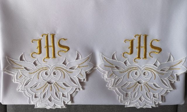 Obrus ołtarzowy haftowany - wzór eucharystyczny (151)