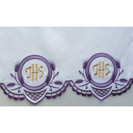 Obrus ołtarzowy haftowany - wzór eucharystyczny (203) - OBRUSY OŁTARZOWE - Nowość