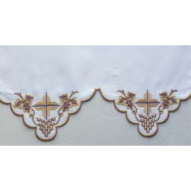 Obrus ołtarzowy haftowany - wzór eucharystyczny (204) - OBRUSY OŁTARZOWE - Nowość