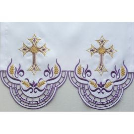 Obrus ołtarzowy haftowany - wzór eucharystyczny (206) - OBRUSY OŁTARZOWE - Nowość
