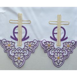 Obrus ołtarzowy haftowany - wzór eucharystyczny (208) - OBRUSY OŁTARZOWE - Nowość
