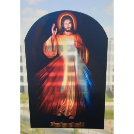 Witraż magnetyczny - Jezu Ufam Tobie - Witraże magnetyczne na szybę - Nowość