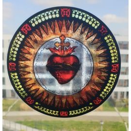 Witraż magnetyczny - Najświętsze Serce Jezusa - Witraże magnetyczne na szybę - Nowość