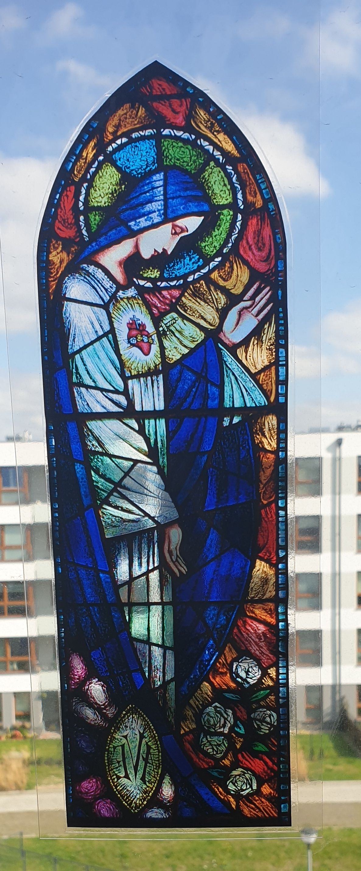 Witraż magnetyczny - Niepokalane Serce Maryi - zdjęcie 2 - Witraż magnetyczny - Niepokalane Serce Maryi