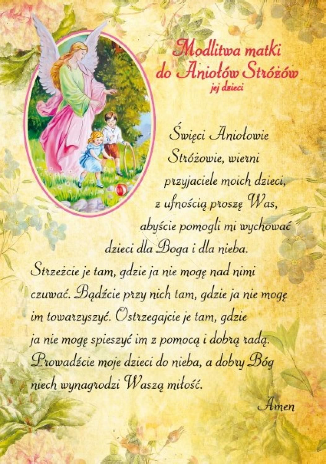 Anioł Stróż - Ikona dwustronna z modlitwą format A5 (Brokat 3) - zdjęcie 2 - Anioł Stróż - Ikona dwustronna z modlitwą format A5 (Brokat 3)