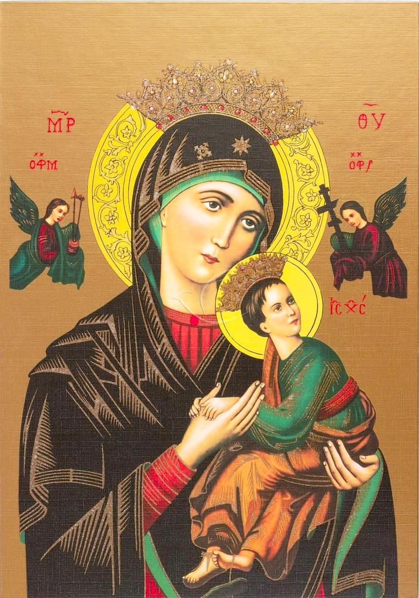 Matka Boża Nieustającej Pomocy - Ikona dwustronna z modlitwą format A4