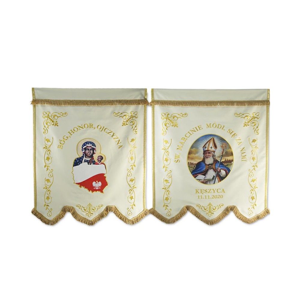 Chorągiew drukowana MB Częstochowska, Św. Marcin