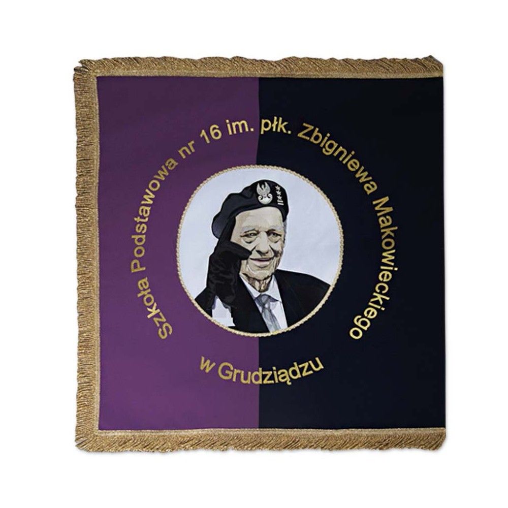 Sztandar z frędzlami i haftem (wojskowy)