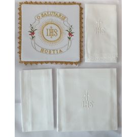 Bielizna kielichowa haftowana IHS (10) - Zestawy - Nowość