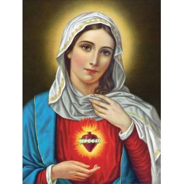 Serce Maryi - Obraz do oprawienia format (30x40) - OBRAZY RELIGIJNE - Nowość