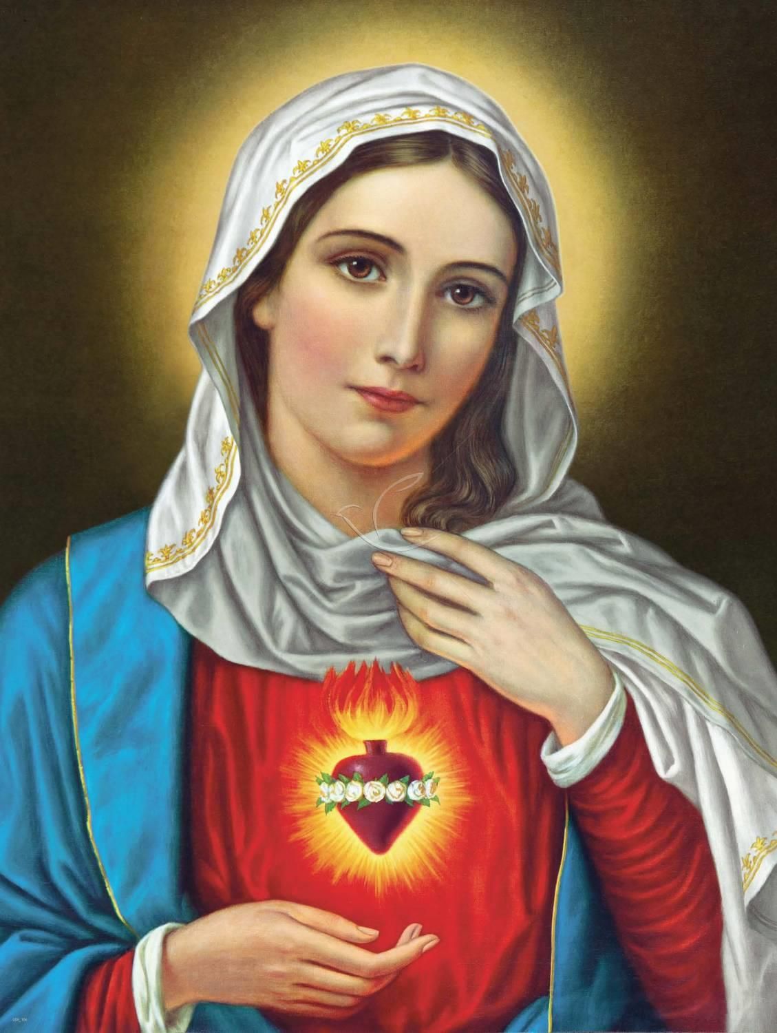 Serce Maryi - Obraz do oprawienia format (30x40)