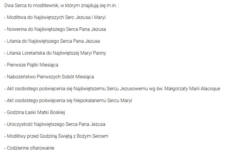 Modlitewnik Dwa Serca - zdjęcie 2 - Modlitewnik Dwa Serca