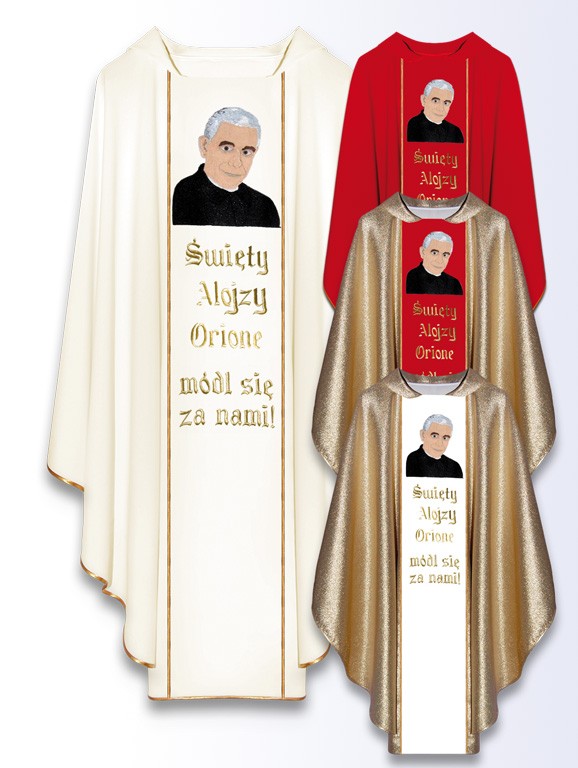 Ornat z wizerunkiem św. Alojzy Orione
