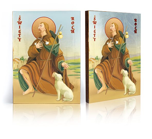 Ikona Święty Roch - patron chroniący od zarazy