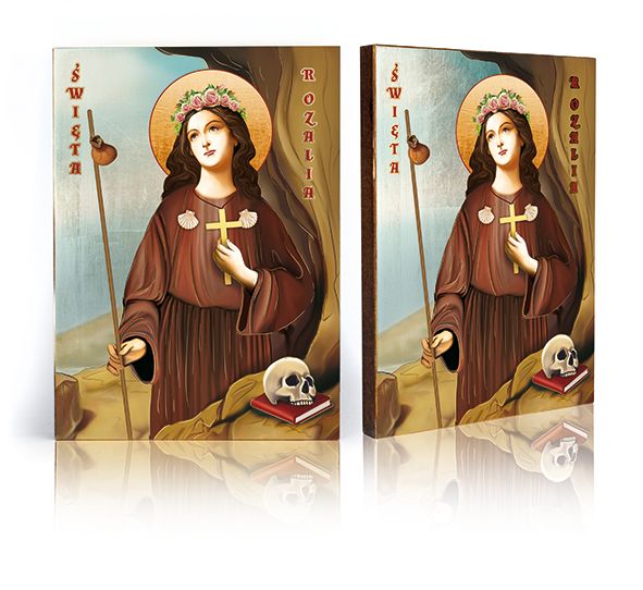 Ikona Święta Rozalia - patronka chroniąca od zarazy