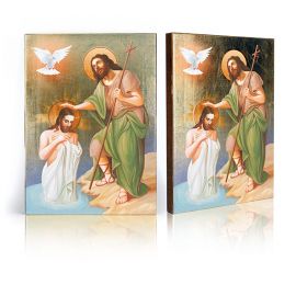 Ikona Święty Jan Chrzciciel i Jezus Chrystus - Chrzest Jezusa Chrystusa w Jordanie - Święci i Błogosławieni - Nowość