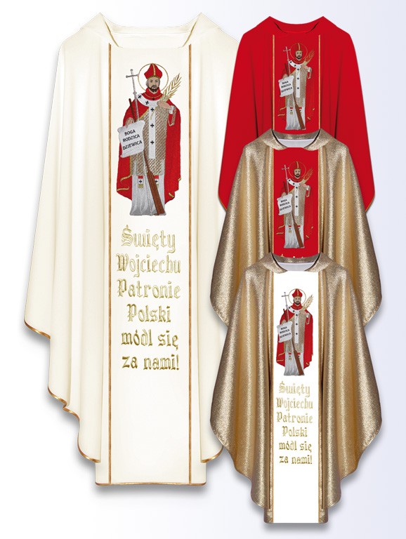 Ornat z wizerunkiem św. Wojciecha Patrona Polski