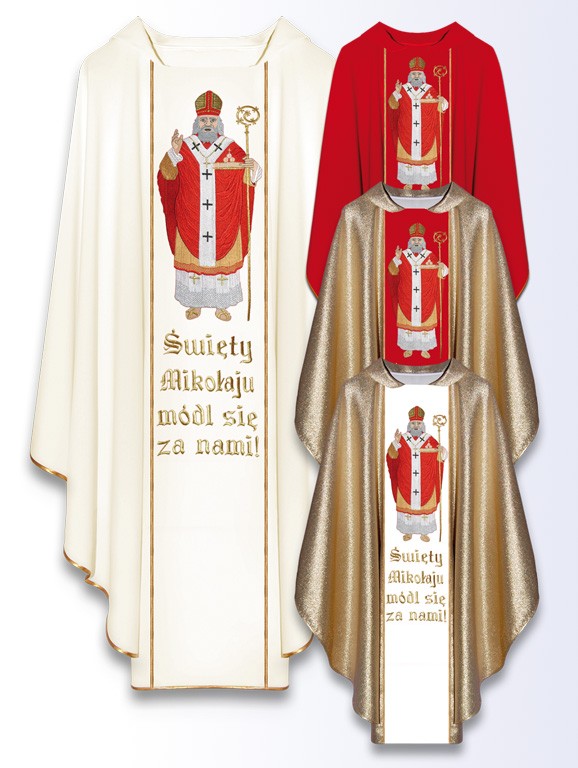 Ornat z wizerunkiem św. Mikołaja