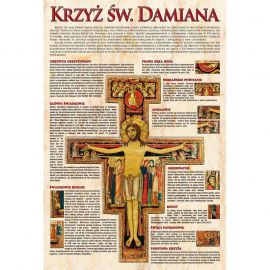 Plakat - Krzyż Świętego Damiana - Plakaty religijne edukacyjne, sentencje - Nowość