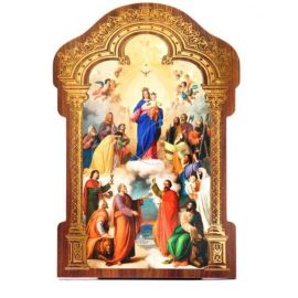 Obrazek HDF ze złotą ramką Matka Boża Wspomożycielka - Obrazek religijny płyta HDF - Nowość