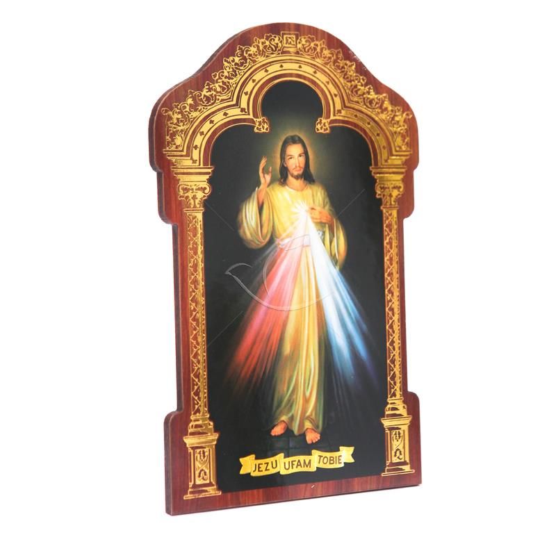 Obrazek HDF ze złotą ramką Jezu Ufam Tobie - zdjęcie 2 - Obrazek HDF ze złotą ramką Jezu Ufam Tobie