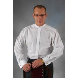 Clergy alb - plain fabric, stand-up collar (10)