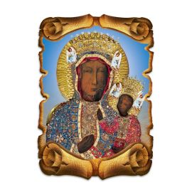 Obraz na HDF format A5 - Matka Boża Częstochowska (4) - Obrazek religijny płyta HDF - Nowość