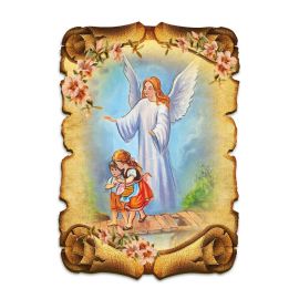 Obraz na HDF format A5 - Anioł Stróż (5) - Obrazek religijny płyta HDF - Nowość